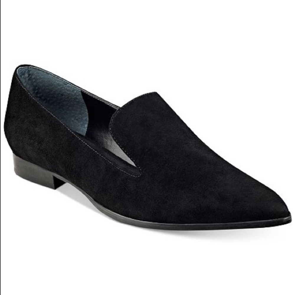 GUESS Womens Loriana Suede Pointed Toe Loafers
